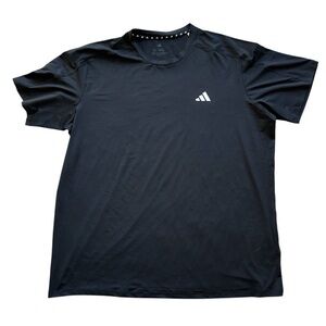 Adidas Men's 2XL Black Training Tee Short Sleeve Crewneck Activewear Workout Gym